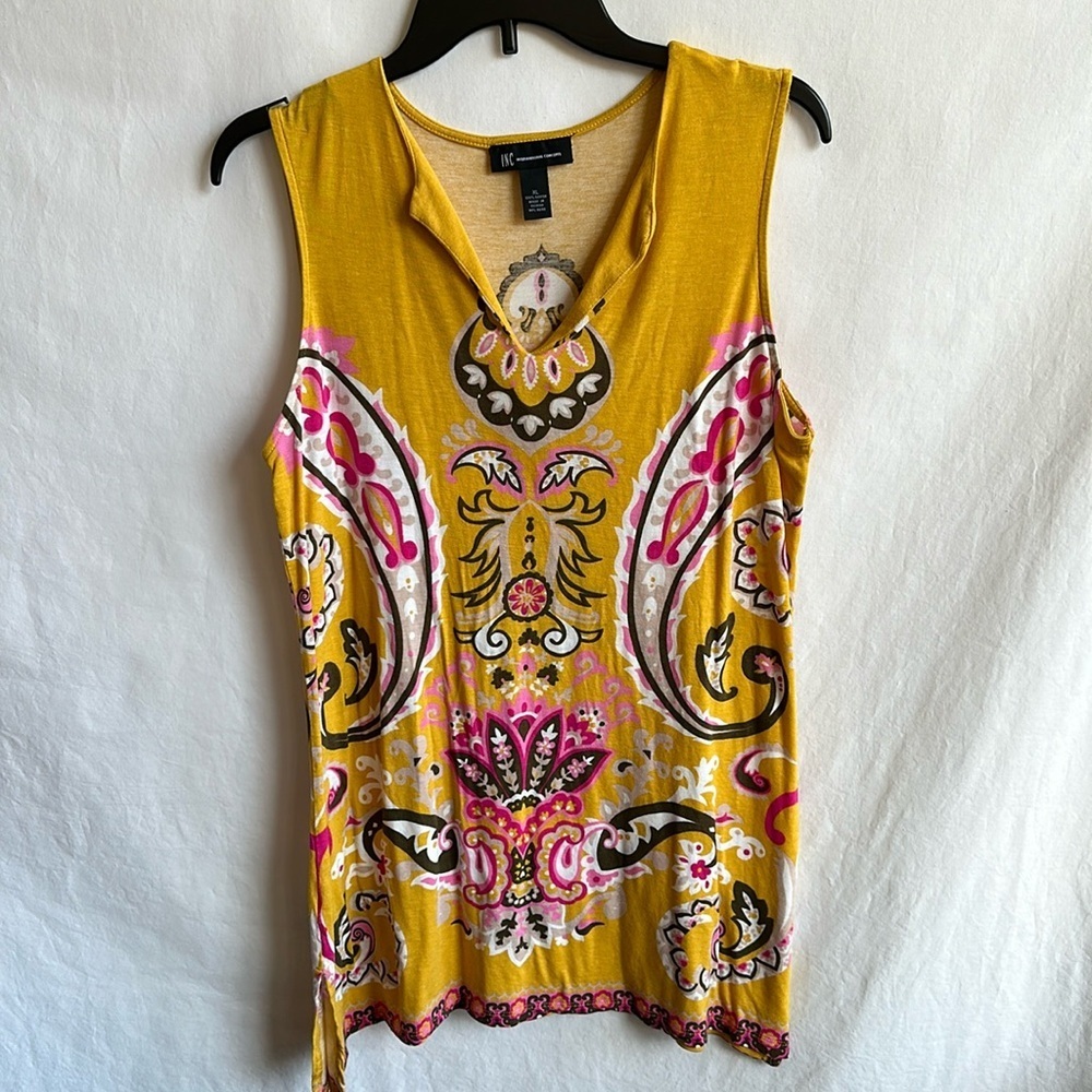 INC International Concepts mod print sleeveless tunic, size XL